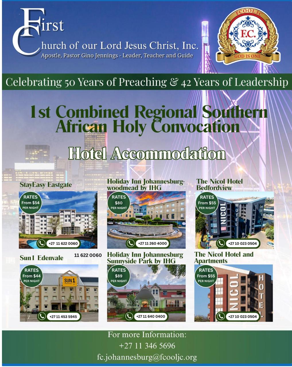 Church accommodation flyer